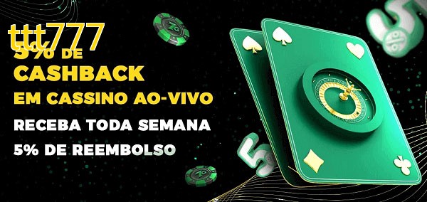 Promoções do cassino ao Vivo ttt777